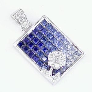 SAPPHIRE & DIAMOND PENDANT