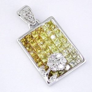 YELLOW SP & DIAMOND PENDANT