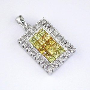 YELLOW SP & DIAMOND PENDANT