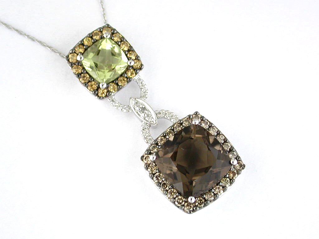 DIAMOND & MULTI COLOR PENDANT