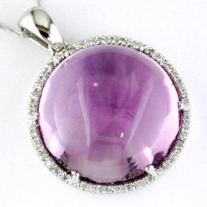 AMETHYST & DIAMOND PENDANT