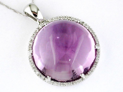 AMETHYST & DIAMOND PENDANT