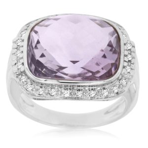 DIAMOND AMETHYST RING