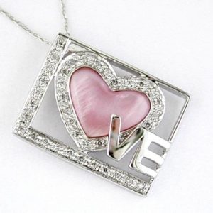 DIAMON & PINK ‘SP’ PENDANT