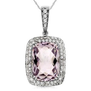 AMETHYST & DIAMOND PENDANT