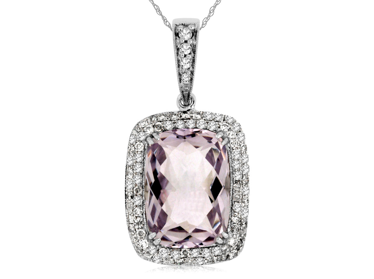 AMETHYST & DIAMOND PENDANT
