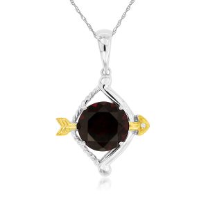 GARNET & DIAMOND PENDANT