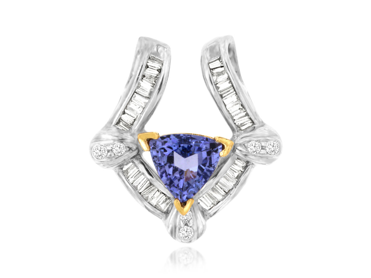 TANZANITE & DIAMOND PENDANT