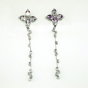 AMETHYST & DIAMOND EARRING