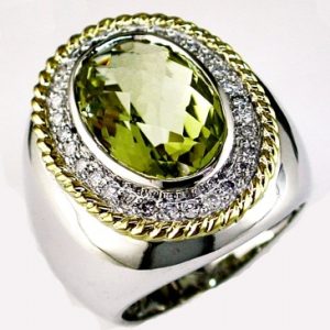 DIAMOND & LEMON QUARTZ RING
