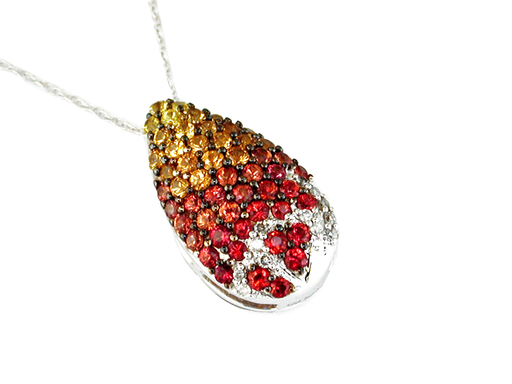 DIA & FANCY SAPPHIRE PENDANT