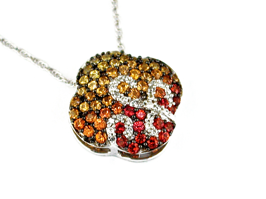DIA & FANCY SAPPHIRE PENDANT