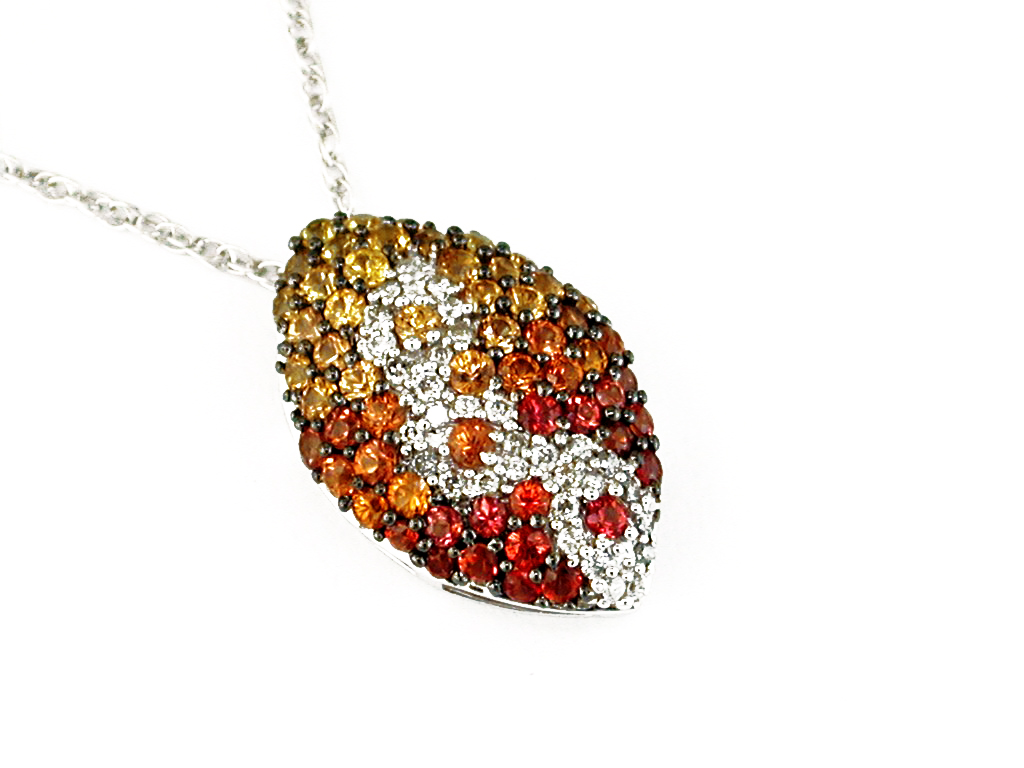 DIA & FANCY SAPPHIRE PENDANT