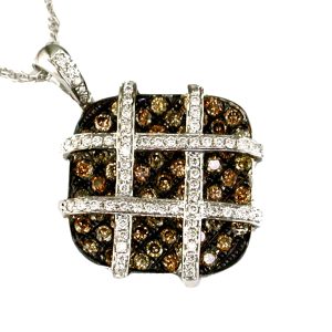 DIAMOND & MOCHA DIA PENDANT