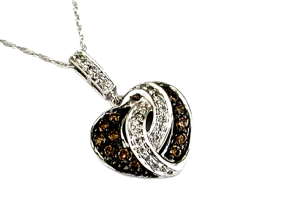 MOCHA DIA & DIA HEART PENDANT