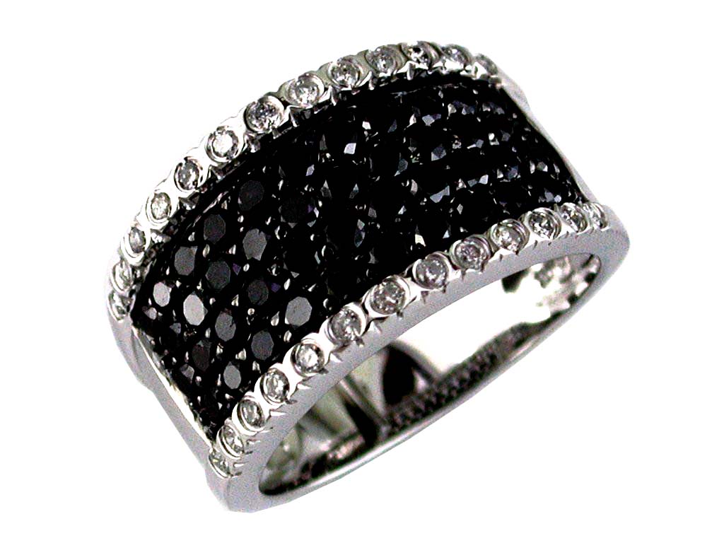 BLACK DIAMOND & DIAMOND RING