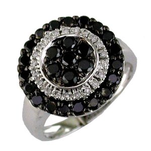 BLACK DIAMOND & DIAMOND RING