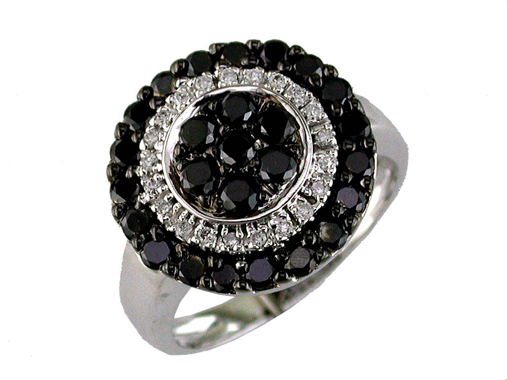 BLACK DIAMOND & DIAMOND RING