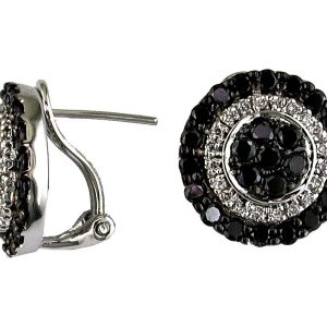 DIAMOND &BLACK DIAMOND EARRING