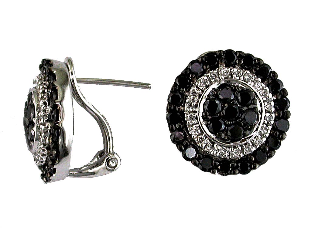 DIAMOND &BLACK DIAMOND EARRING