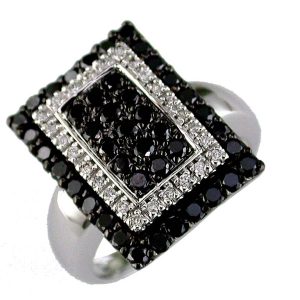 BLACK DIAMOND & DIAMOND RING