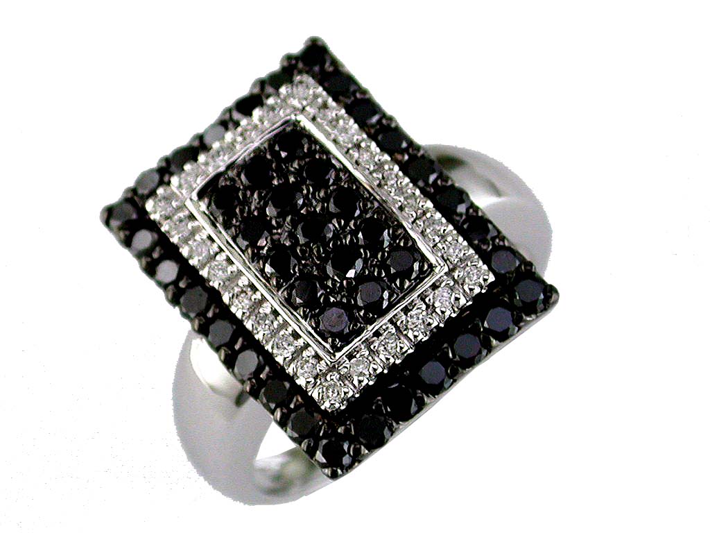 BLACK DIAMOND & DIAMOND RING