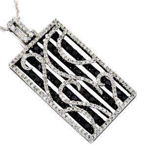 BLACK DIAMOND & DIA PENDANT