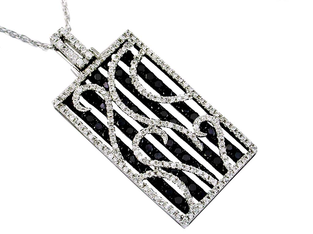 BLACK DIAMOND & DIA PENDANT
