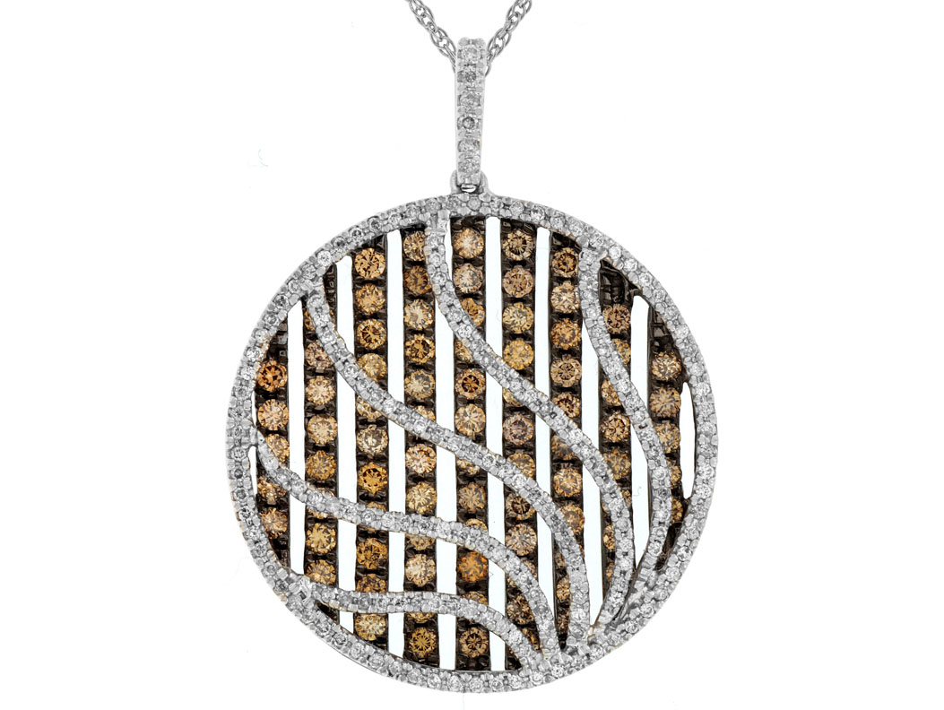 DIA & MOCHA DIA CIRCLE PENDANT