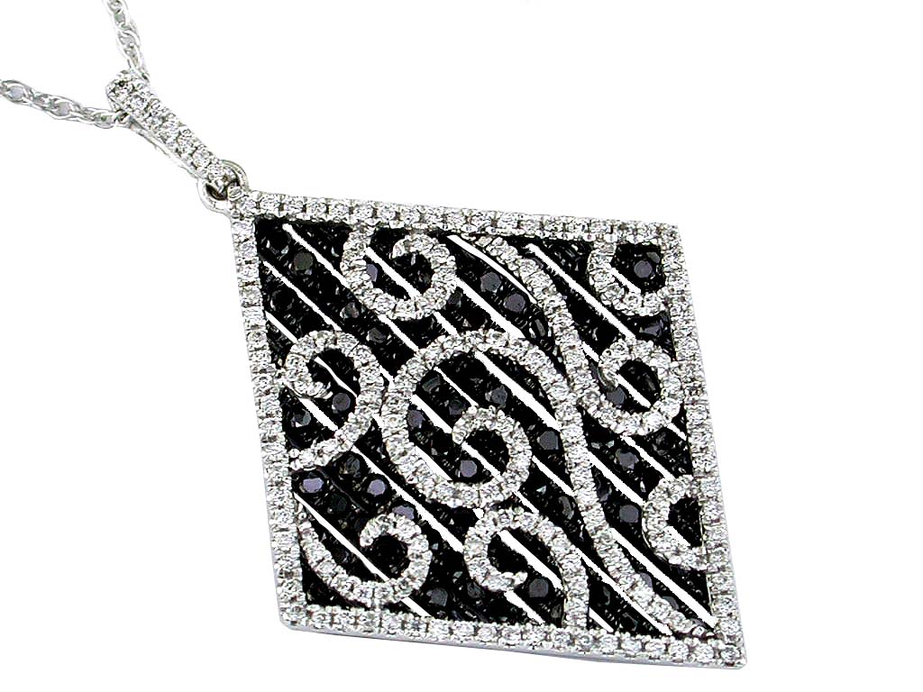 BLACK DIAMOND & DIA PENDANT