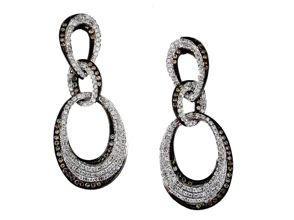 DIAMOND & MOCHA DIA EARRING
