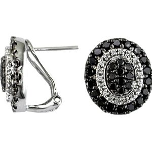DIAMOND &BLACK DIAMOND EARRING