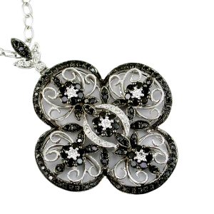 BLACK DIAMOND & DIA PENDANT
