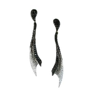 BLACK DIAMOND & DIA EARRING