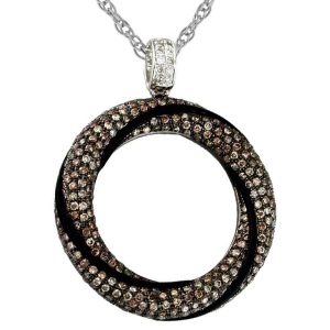 DIA & MOCHA DIA CIRCLE PENDANT