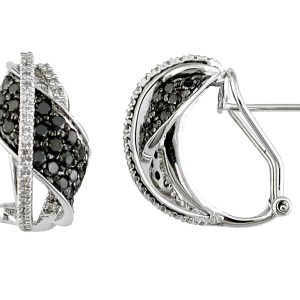 DIAMOND &BLACK DIAMOND EARRING