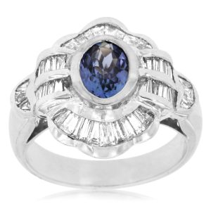 TANZANITE & DIAMOND RING
