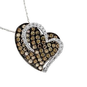 MOCHA & WHITE DIAMOND PENDANT