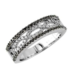 DIA & BLACK DIA WEDDING RING