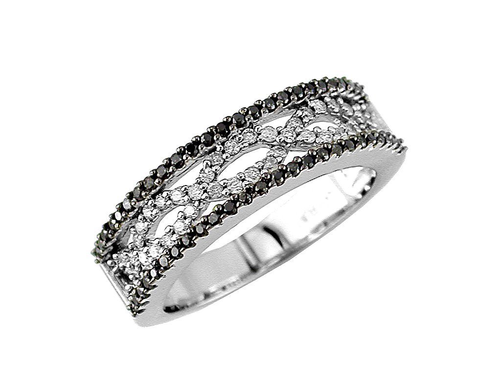 DIA & BLACK DIA WEDDING RING