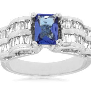 TANZANITE & DIAMOND RING