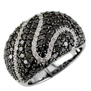 BLACK DIAMOND & DIAMOND RING