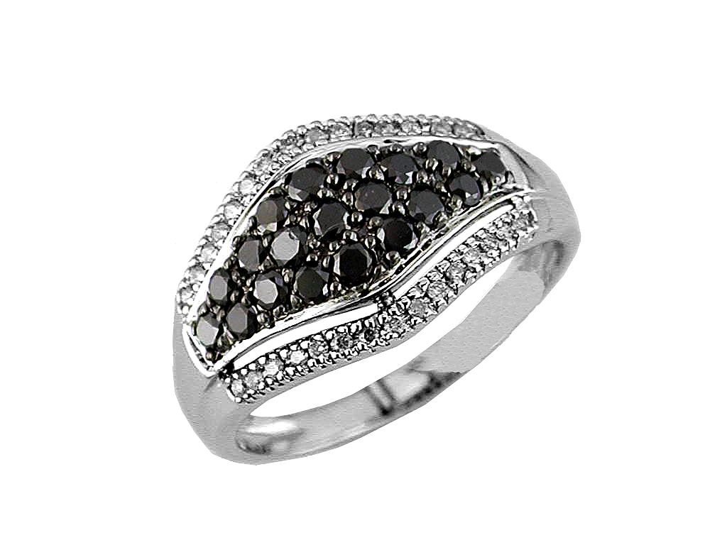BLACK DIAMOND & DIAMOND RING