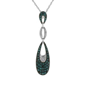 DIAMOND & BLUE DIA PENDANT