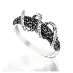 BLACK DIAMOND & DIAMOND RING