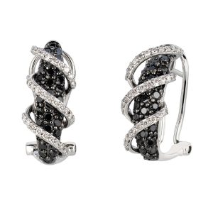 DIAMOND &BLACK DIAMOND EARRING