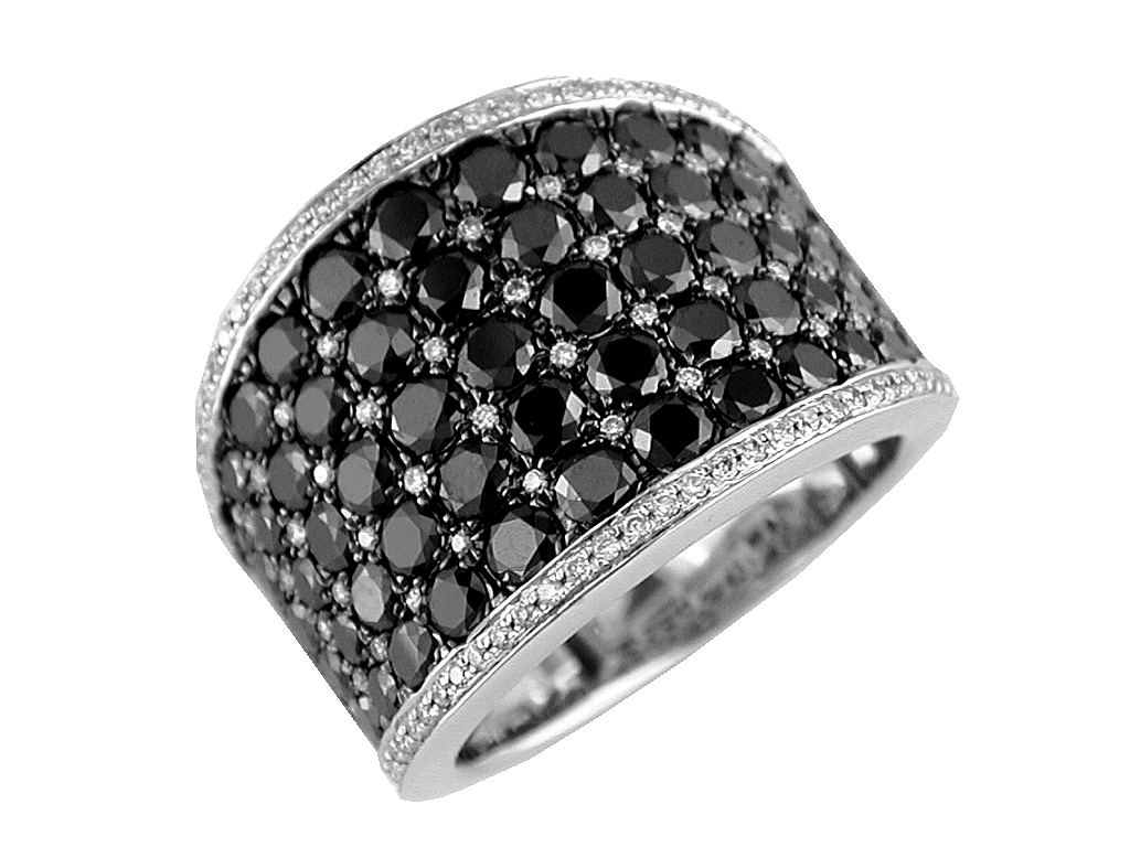 BLACK DIAMOND & DIAMOND RING