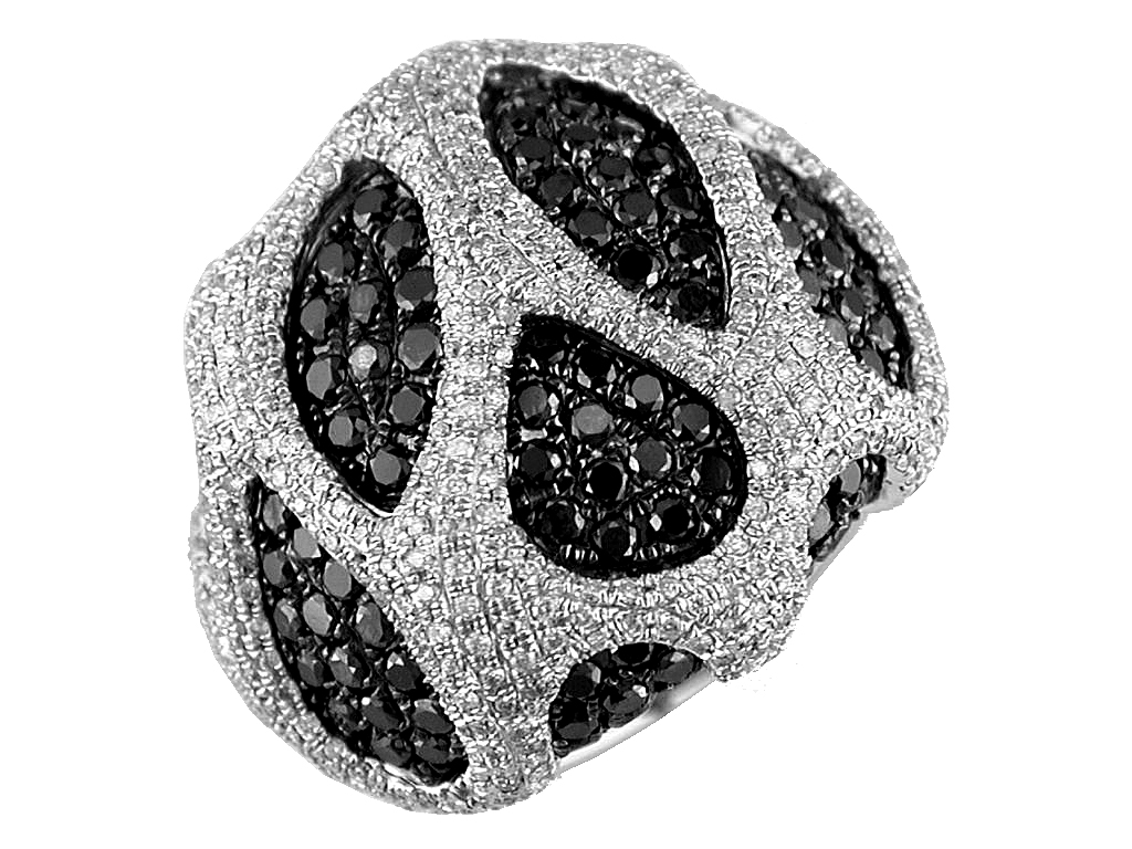 BLACK DIAMOND & DIAMOND RING