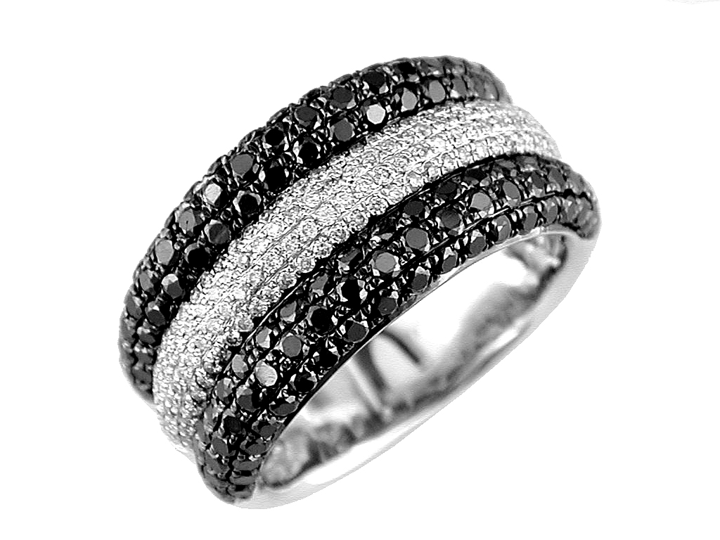BLACK DIAMOND & DIAMOND RING