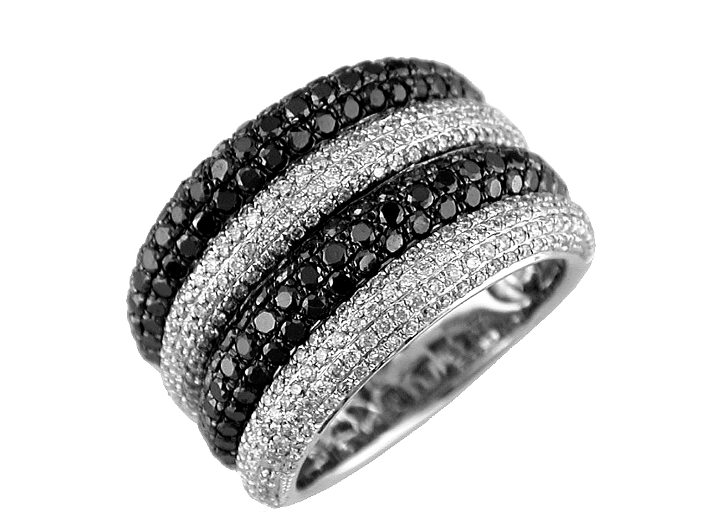 BLACK DIAMOND & DIAMOND RING